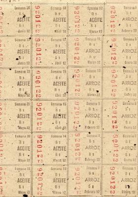 Cartilla racionament espanyola 1952