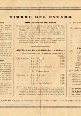 Timbre del Estado 1939